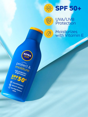 NIVEA Sunscreen - SPF 50+ PA++++ UVA UVB, Moisturizing Lotion with Vitamin E, For Men & Women(125 ml)