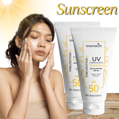 smartdrops Sunscreen - SPF 50+++ PA+++ With Vitamin C+E for Even Toned & Glowing Skin Sun Screen Fairness Cream(120 ml)