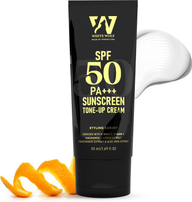White Wolf Sunscreen - SPF 50 PA+++ Tone Up Sunscreen(50 ml)