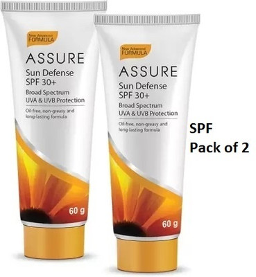 Rastic Assure Sunscreen - SPF 50 PA++ SPF 30 Sun Defense Advanced Sun Protection Factor (SPF) 30+ Pack of 2(120 g) Rastic Assure Sunscreen - SPF 50 PA++ SPF 30 Sun Defense Advanced Sun Protection Factor (SPF) 30+ Pack of 2(120 g)