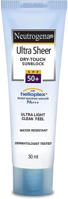 NEUTROGENA Sunscreen - SPF 50+ PA+++ Ultra sheer Sunscreen, SPF 50+, Ultra light, Water Resistant(30 ml)