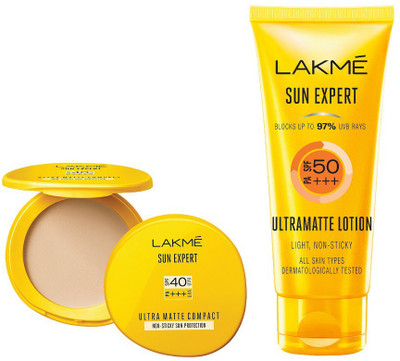 Lakmé Sun Expert Ultra Matte Lotion and Compact – SPF 50 PA+++ (110 ml)