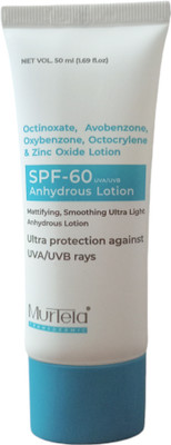MURTELA Sunscreen - SPF 50 PA+++ SPF-60 ANHYDROUS SUNSCREEN LOTION ULTRA PROTECTION AGAINST UVA/UVB RAYS(50 ml)