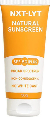 Nxtlyt Sunscreen - SPF 50+ PA+++ NXT-LYT Natural Sunscreen,Hydrating Formula with Niacinamide and Hyaluronic Acid(50 g)