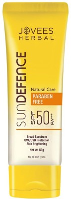 JOVEES Sunscreen - SPF 50 PA+++ Sun Defence Cream SPF 50 Sunscreen| For All Skin Type | Yes & UVB Protection(50 g)