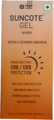 Suncote Sunscreen - SPF 50 PA+++ Gel sunscreen SPF 30,PA+++,UVA/UVB PROTECTION 100GM(100 g)