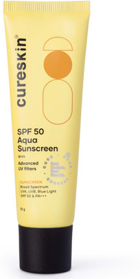 cureskin Sunscreen - SPF 50 PA+++ Broad Spectrum Sun, UVA, UVB, Blue Light Protection(50 g)