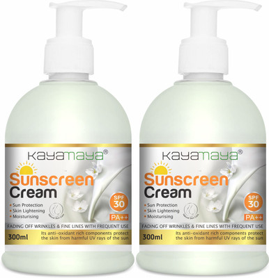Kayamaya Sunscreen - SPF 50 PA++ Lightweight Sunscreen - UVA &UVB Protection - Quick Absorb - Pack of 2(600 ml)
