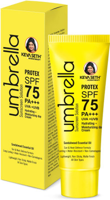 KEYA SETH AROMATHERAPY Sunscreen - SPF 75 PA+++ Umbrella Sunscreen Solution SPF 75 with PA+++ Long Lasting UV & Heat Protection(18 g)