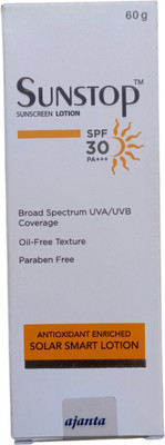 SUNSTOP Sunscreen - SPF 50 PA+++ SUNSCREEN LOTION SPF 30,PA+++, 60GM(60 g)