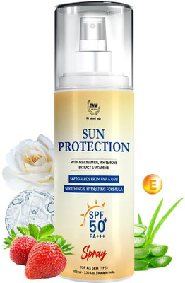 TNW - The Natural Wash Sunscreen - SPF 50+ PA+++ SPF 50+ PA+++ Sunscreen Spray | Niacinamide & Vitamin E(100 ml)