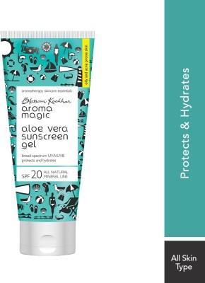 Aroma Magic Sunscreen - SPF 20 PA+ Aloe Vera Sunscreen Gel Oily & Acne Prone(100 ml)