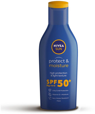 NIVEA Sunscreen - SPF 50+ PA++++ UVA UVB, Moisturizing Lotion with Vitamin E, For Men & Women(75 ml)