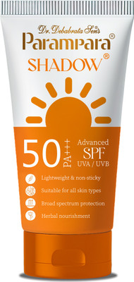 Parampara Sunscreen - SPF 50 PA+++ Shadow Advanced Herbal Sunscreen Cream Broad Spectrum UVA UVB Skin Protection(60 ml)