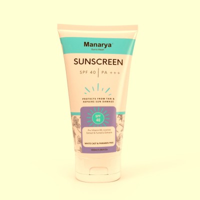 Manarya Sunscreen - SPF 40 PA+++ Sun's Heart Ultra Matte Dry Touch Sunscreen Gel(100 ml)