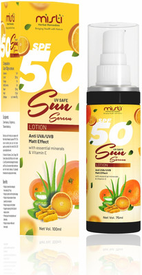 MISTI HERBAL REMEDIES Sunscreen - SPF 50 Misti's Sunscreen Face Serum SPF50 with Invisible Shield Formula(100 ml)
