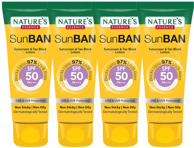 Nature's Essence Sunscreen - SPF 50 Sunban Sunscreen Spf50_60Ml (pack of 4)(240 ml)