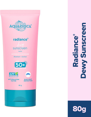 Aqualogica Sunscreen - SPF 50 PA+++ Radiance+ Dewy Sunscreen for Oily Skin with Watermelon & Niacinamide(80 g)
