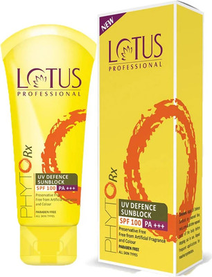 Lotus Professional Sunscreen - SPF 50 PA+++ Phytorx UV Defence Sunblock SPF100_50g(50 g)