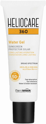 Heliocare Sunscreen - SPF 50 PA++++ 360º Water Gel Ultra-Light, Hydrating Sunscreen for Dry & Dehydrated Skin(50 g)