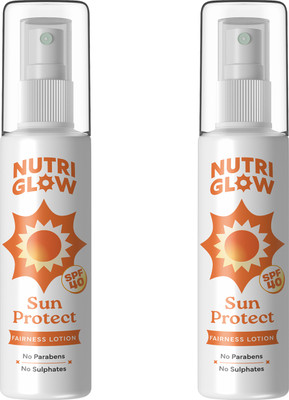 NutriGlow Sunscreen - SPF 40 PA+++ Sunscreen Fairness Lotion SPF 40 PA+++, Tan Free Skin,120ml, Pack of 2(240 ml)