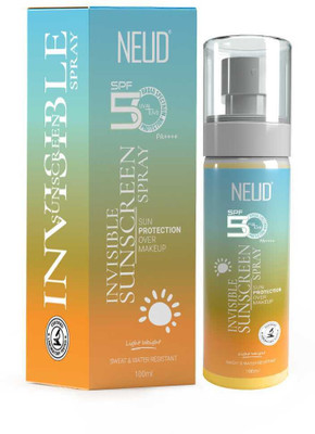 NEUD Sunscreen - SPF 50++++ Invisible Sunscreen Spray SPF 50++++ | Ultra-Light | No White Cast | Over Makeup(100 ml)