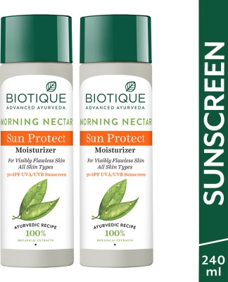 BIOTIQUE Sunscreen - SPF 30 PA+ Bio Morning Nectar Sunscreen Lotion(240 ml)