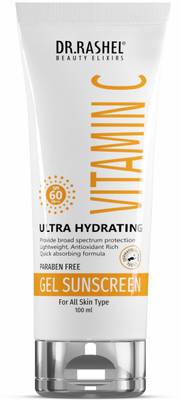 Dr.Rashel Vitamin C Ultra Hydrating SPF 60 PA +++ Gel Sunscreen Parabean Free - SPF 60 PA+++