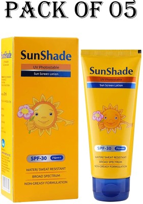 SunShade Sunscreen - SPF 30+ PA+++ SKIN CARE KE LIYE SUNSCREEN KA PACK OF 05(250 g)