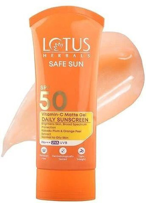 LOTUS HERBALS Sunscreen - SPF 20 PA+++ Safe Sun Vitamin-C MatteGEL Daily Sunscreen(75 g)