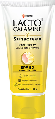 Lacto Calamine Sunscreen - SPF 50 PA+++ Sunshield Matte Look Paraben & Sulphate free(50 g)
