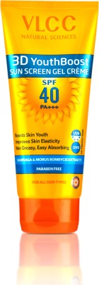 VLCC Sunscreen - SPF 40 PA++ 3D Youth Boost SPF 40 +++ Sunscreen Gel Cream - For Sun Protection(100 g)