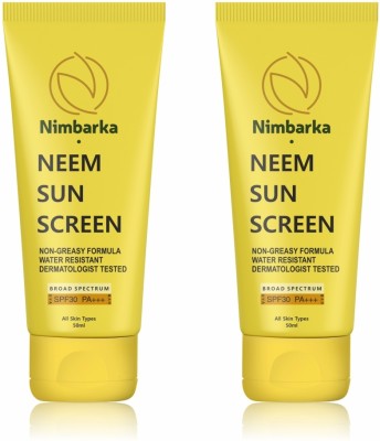 NIMBARKA Sunscreen - SPF 30 PA+++ Neem Sun Screen For heals skin damage 50*2 Pack Of 2(100 ml)