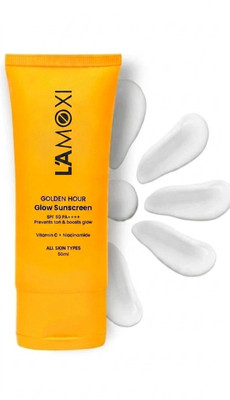 LAMOXI Sunscreen - SPF 50 PA++++ Sunscreen SPF 50 PA+++ Glow Sunscreen with Vitamin C & Niacinamide SPF 50 PA++++(50 g)