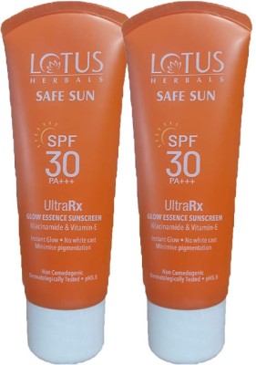 LOTUS HERBALS Sunscreen - SPF 30 PA+++ Safesun UltraRx Essence Sunscreen SPF30_50G ( Pack of 2 )(100 g)