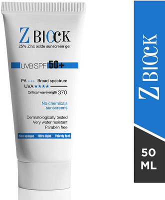 Z-Block Sunscreen - SPF 50+ PA+++ Sunscreen Gel(50 ml)