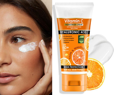 ADJD Sunscreen - SPF 60 PA+++ Vitamin C Sunscreen Cream Spf 60(60 g)