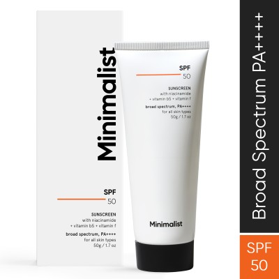 Minimalist Sunscreen - SPF 50 PA++++ Lightweight with Niacinamide & Multi-Vitamins, No White Cast, Broad Spectrum(30 g)