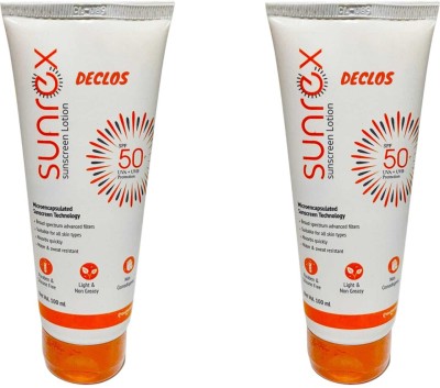 DECLOS Sunscreen - SPF 50 PA+++ sunrex sunscreen lotion(200 g)