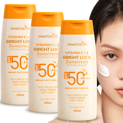 smartdrops Sunscreen - SPF 50 PA+++ Vitamin C E Sunscreen | SPF 50 PA+++ Lotion | Face Care Cream(300 ml)