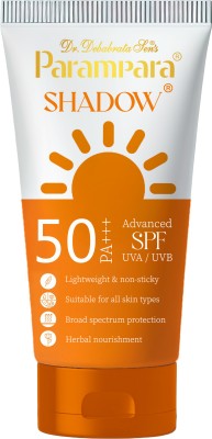 Parampara Sunscreen - SPF 50 PA+++ Shadow Advanced Herbal Sunscreen Cream Broad Spectrum UVA UVB Skin Protection(60 ml)