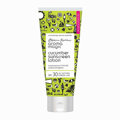 Aroma Magic Sunscreen - SPF 30 PA++ Cucumber Lotion|Lightens & Protect from UVA/UVB|Normal-Sensitive Skin(100 g)