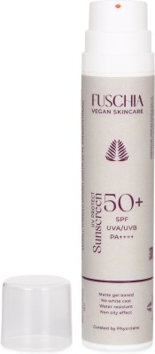 FUSCHIA Sunscreen - SPF 50+ PA++++ UV Protect SPF 50+ Vegan Sunscreen UVA/UVB, Matte Gel,No White Cast(50 g)