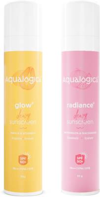 Aqualogica Ultimate Sunblock Duo, Reduces Sun Tan, Fights Pollution (2pc Sunscreen) - SPF SPF 50 PA+++
