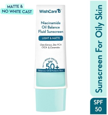 WishCare Sunscreen - SPF 50+ PA++++ Niacinamide Oil Balance Sunscreen SPF 50 PA++++ - Light & Matte Sunscreen(50 g)