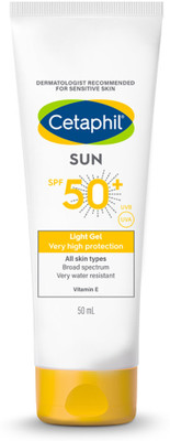 Cetaphil Sunscreen - SPF 50 PA+ Sun SPF 50 Very High Protection Light Gel 50ml(50 ml)