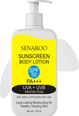 SENAROO Sunscreen - SPF 50 PA+++ Light and Non Sticky Sun Expert Ultra Matte Lotion(50 g)