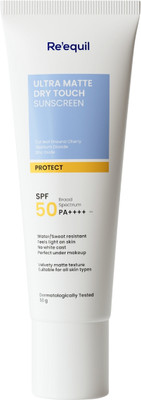 Re'equil Sunscreen - SPF 50 PA++++ Ultra Matte Dry Touch Sunscreen Gel(50 g)
