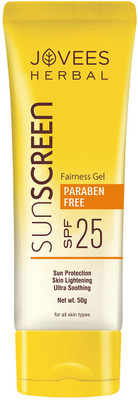 JOVEES Sunscreen - SPF 25 Fairness Gel Sunscreen | Oily & Combination Skin(50 g)