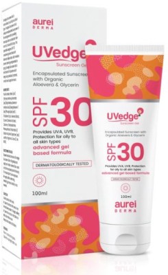 Aurelderma Sunscreen - SPF 30 PA+++ UVedge Sunscreen SPF 30 GEL100ML(100 ml)